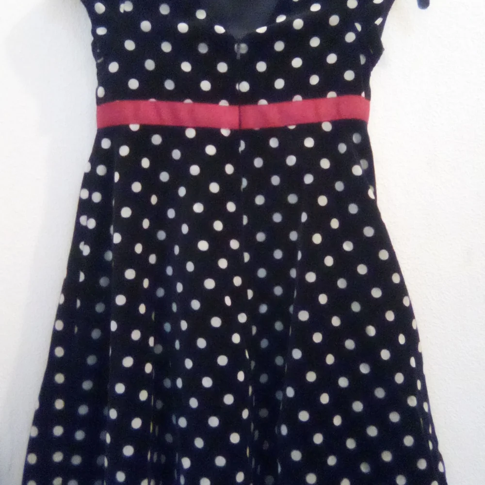 Gymboree Velvet Polka Dot Fit and Flare Dress 100% Cotton Size 6 Ribbon Coquette